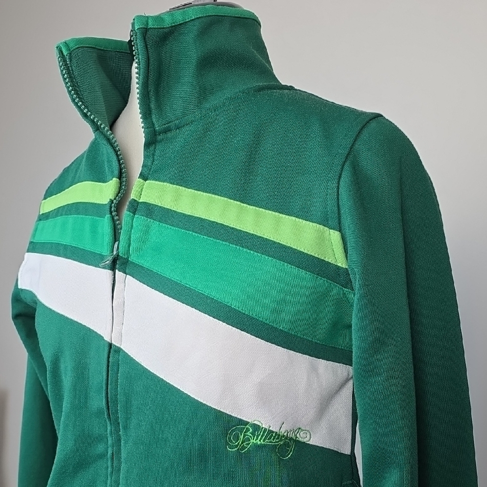 Billabong Vintage Green Track Jacket – Retro Y2K Style – Tag M but fit XS - Picture 2 of 14